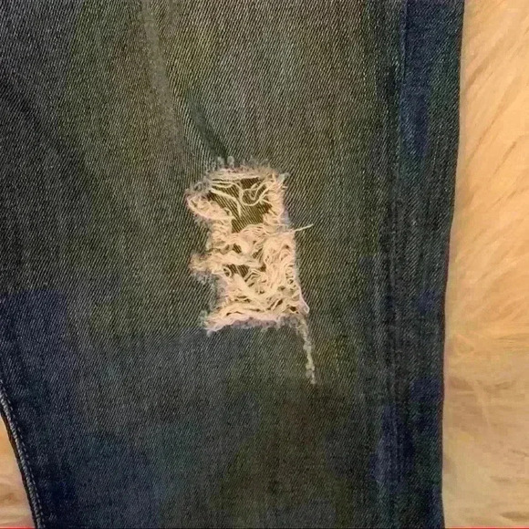 Current/Elliott The Stiletto 80s Distressed Mid Rise Jeans Womens 28 Medium Wash - Picture 5 of 13